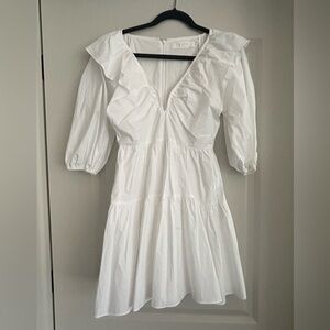 Astr Elegant White Long Sleeve Dress